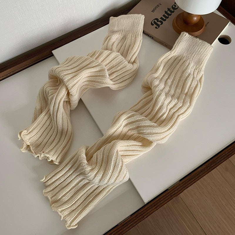 Cozy Striped Bunching Socks – Soft Knitted Leg Warmers